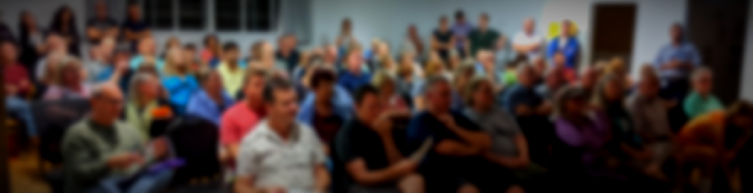 Locals attending a public meeting during the neighbourhood planning process.